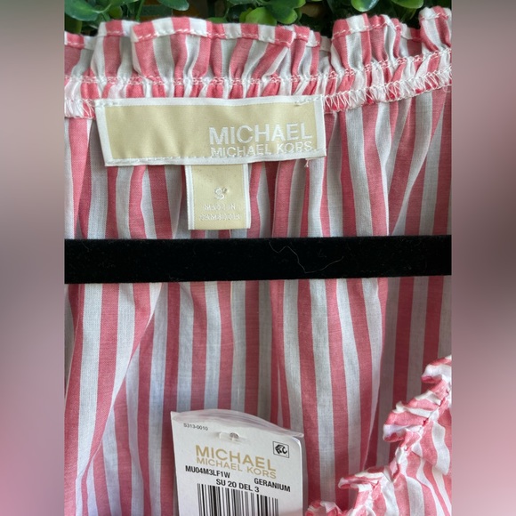 Michael Kors | Sleeveless Button Up Blouse W/ Stripes - NWT - Picture 7 of 8